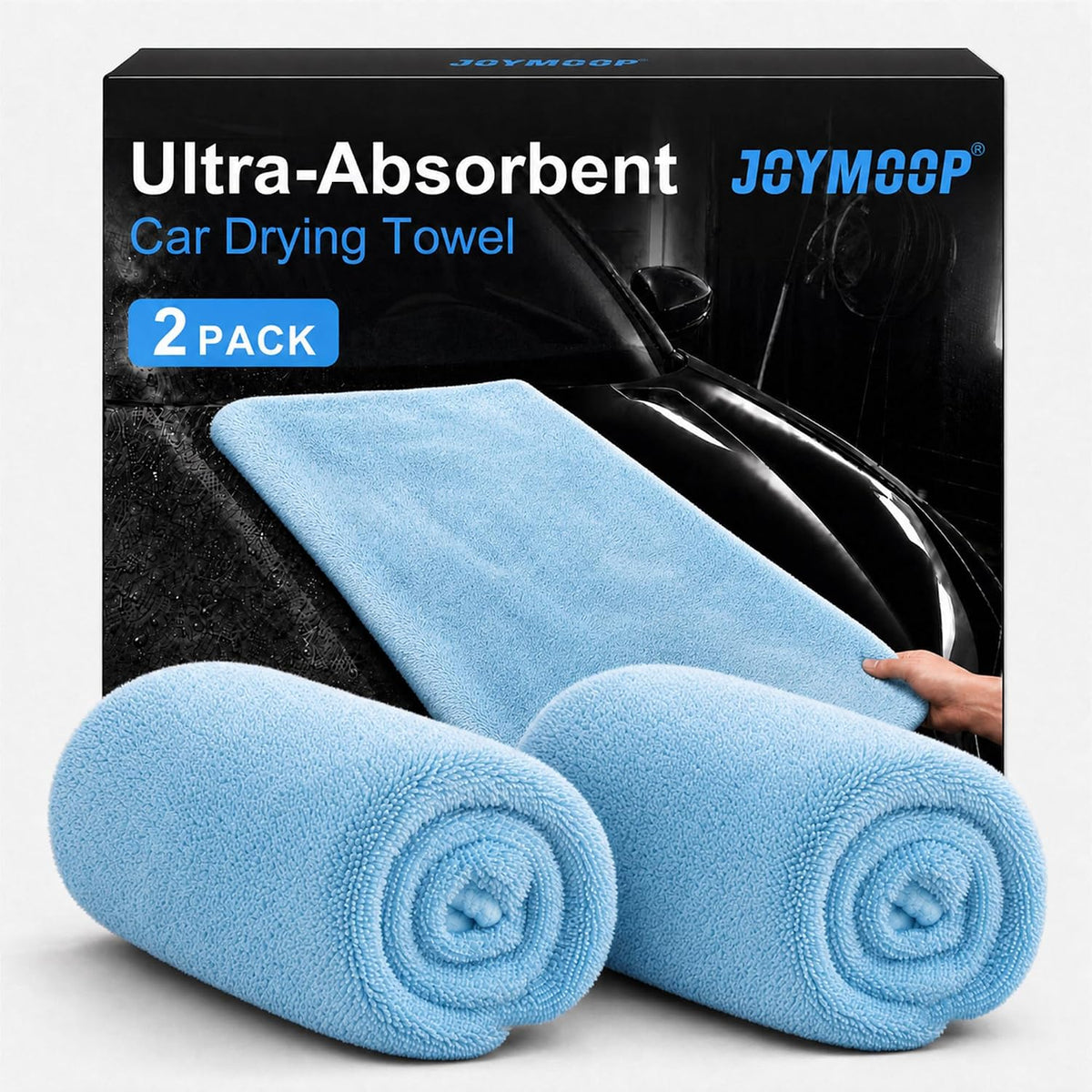 JOYMOOP Car Drying Towels,High-Density Microfiber Towel for Car, Blue
