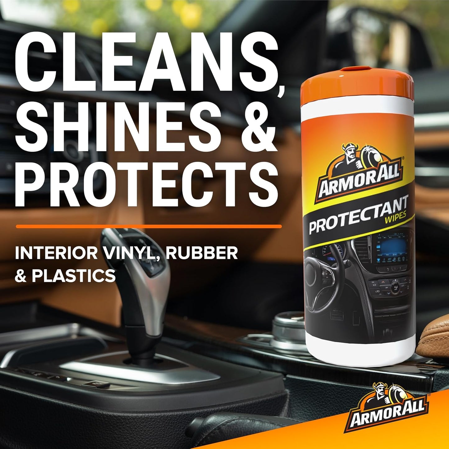 Armor All Car Interior Value Pack, 90 Count, Includes Auto Glass Cleaner, Cleaning Wipes and Protectant Wipes