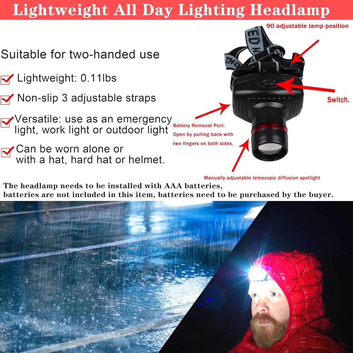 LIANXIN Emergency Car Kit with Jumper Cables Headlamp Car Safety Kits Pale