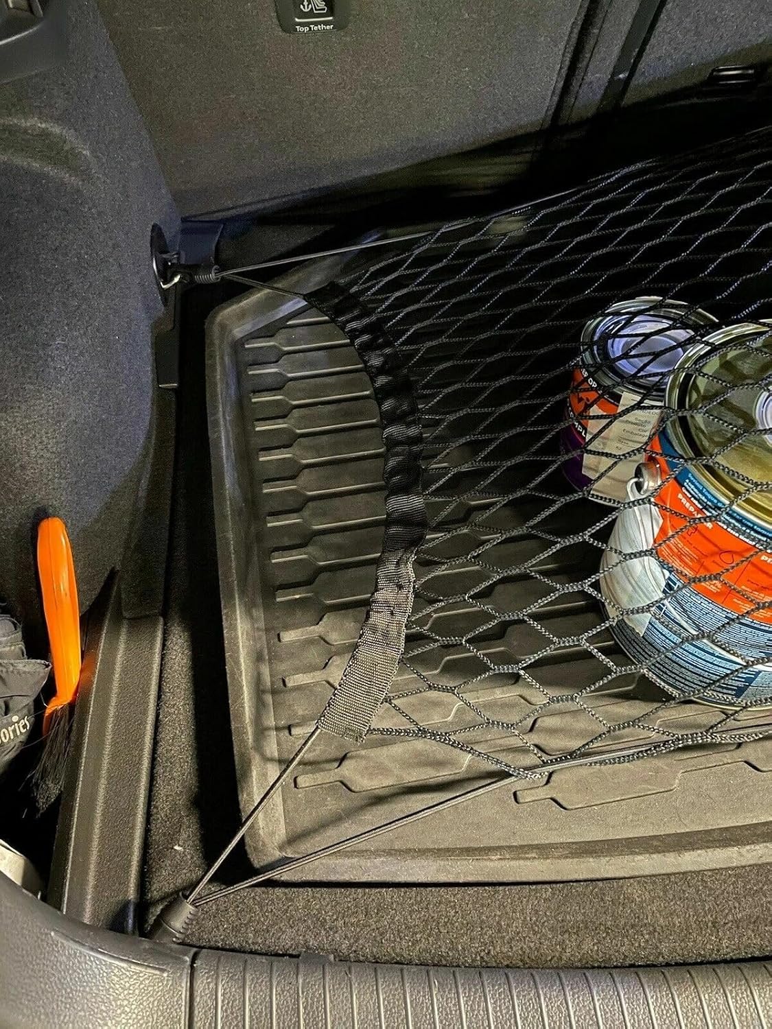 Trunk Organizer Cargo Net for VW Volkswagen Golf GTI 2006-2026 – Floor Style Cargo Net for Hatchback–Premium Mesh Car Trunk Organizer Vehicle Carrier Storag–Compatible with VW Golf GTI