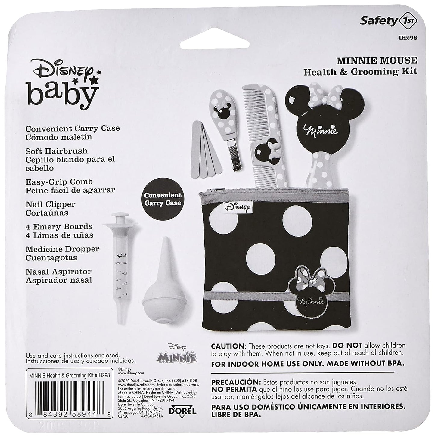 Disney Baby Minnie Mouse Grow and Go Modular Travel System, Simply Minnie & Baby Health & Grooming Kit, Minnie, One Size