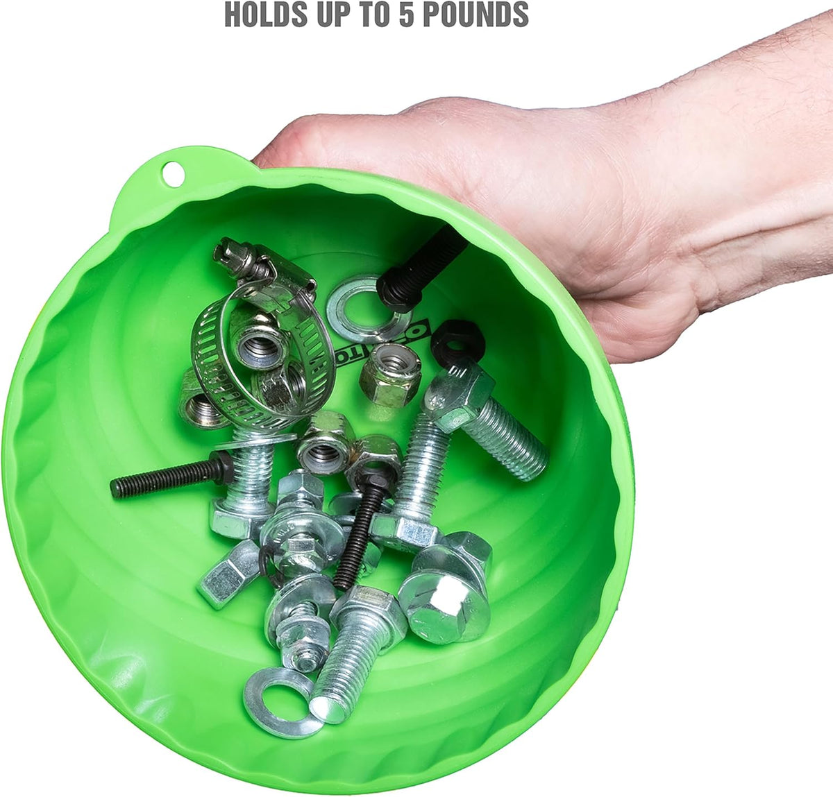 OEMTOOLS 25114 Magnetic Nut Cup Holds Up to 5 lbs. of Nuts, Bolts, & Screws