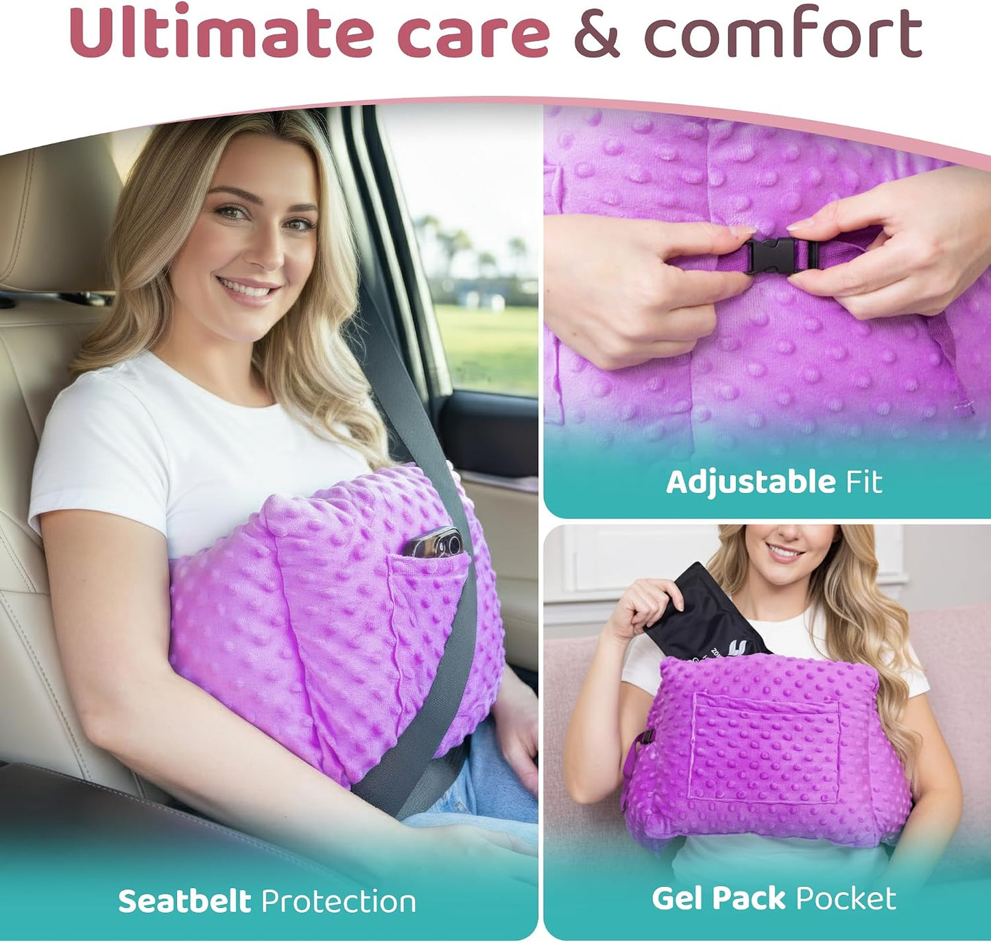 Zomaple Post Mastectomy Pillow Post Surgery – Post-Op Essentials, Breast Augmentation/Reduction & Mastectomy Recovery Supplies – Washable Cover for Comfort & Support