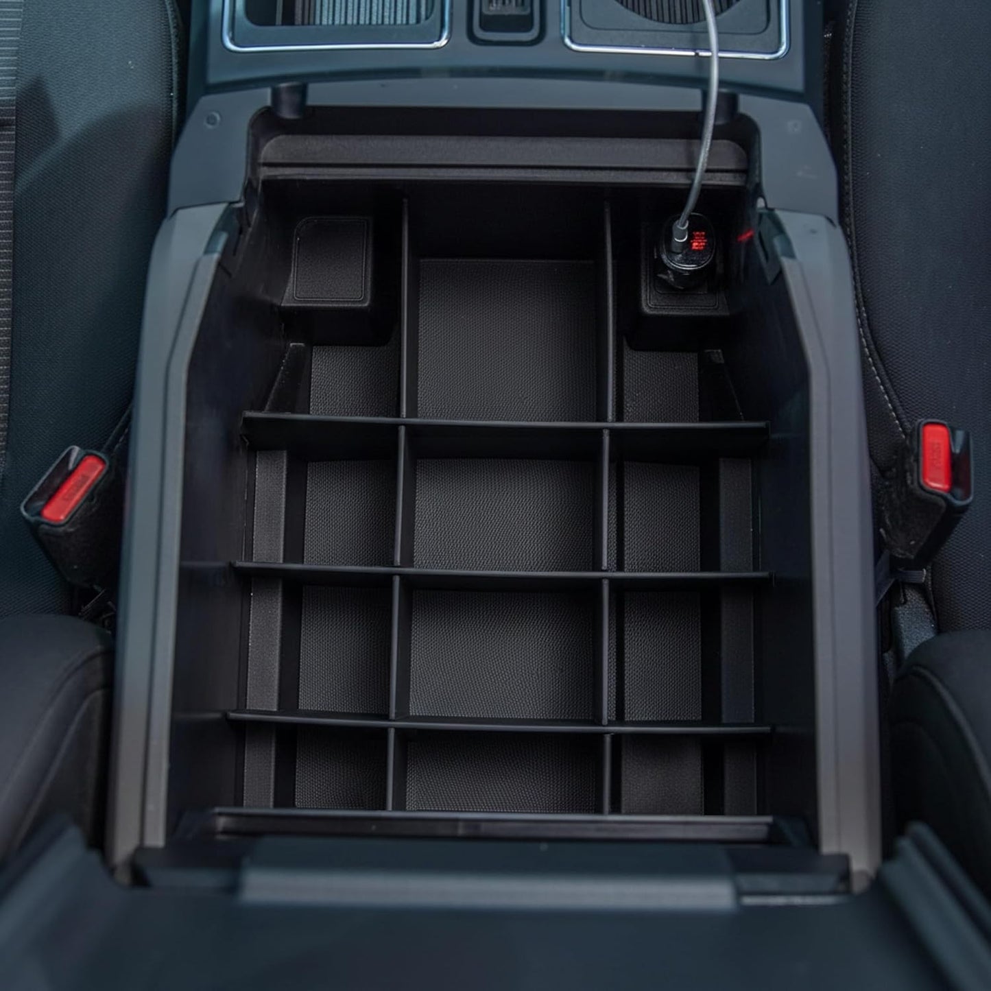 Vehicle OCD - Center Console Organizer for Ford F150 (2015-2020) (Full Console w/Bucket Seats ONLY) - Made in USA - SLX107