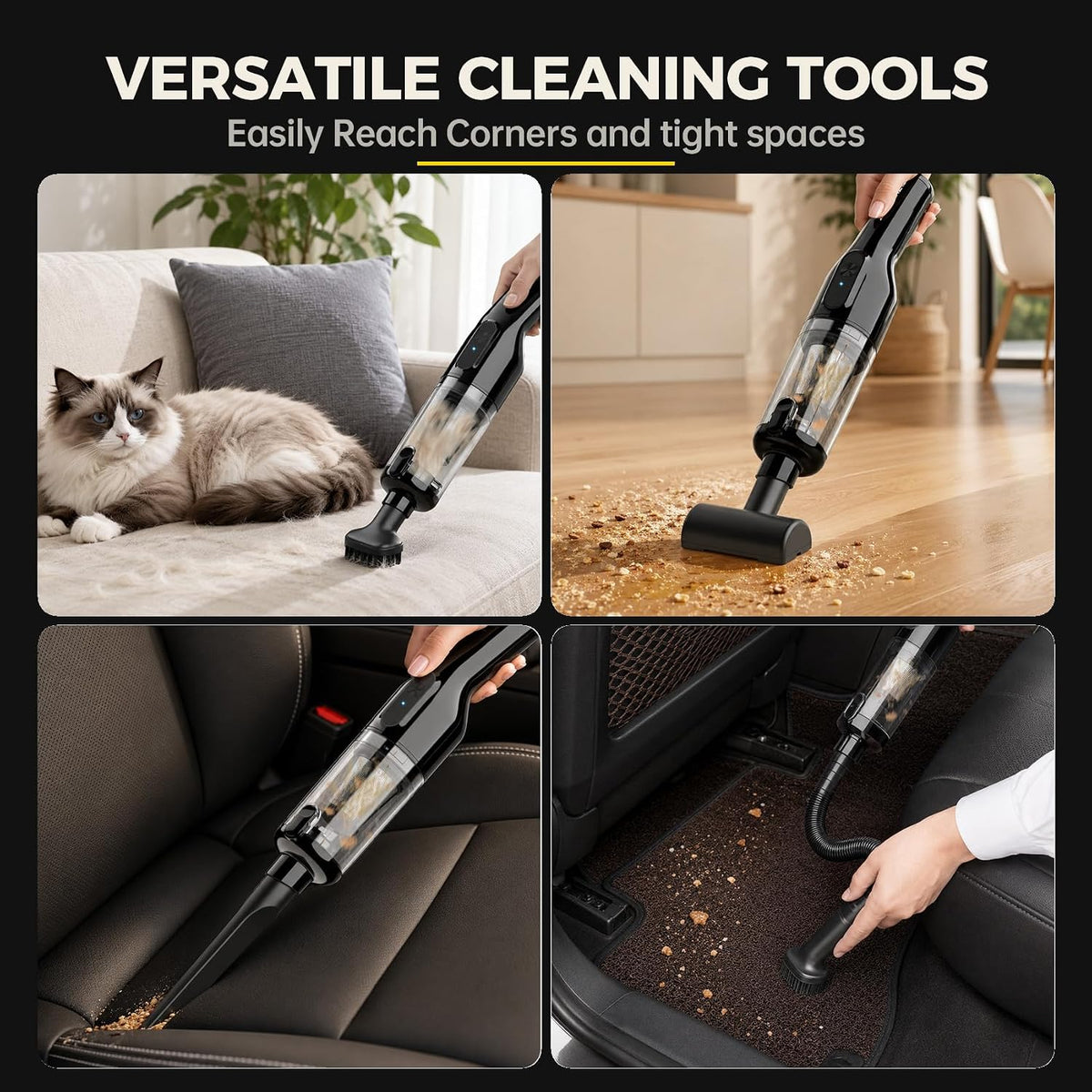 dormzie Car Vacuum Cleaner, Handheld Vacuum for Car Home Office Pet