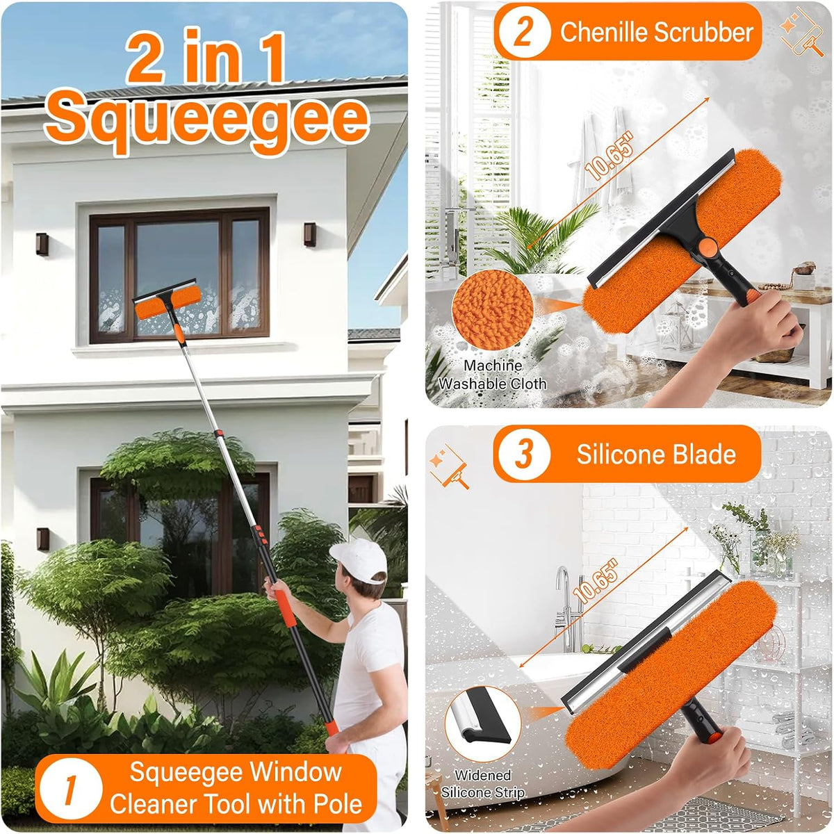 26FT High Reach Duster Cleaning Kit with 5-20 FT Extension Pole
