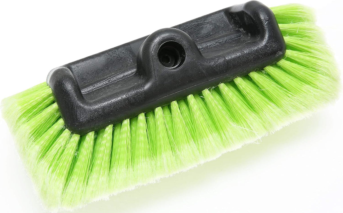 Forgrace 12" Car Wash Brush with Soft Bristle Auto RV Truck Boat Camper Car Exterior Washing Heavy Duty Tri-Level Dip Green