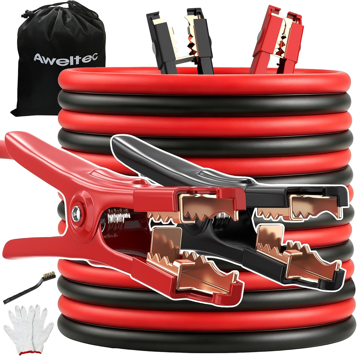 All Copper 4 Gauge 20 Feet Jumper Cables,Heavy Duty Jumping Wires