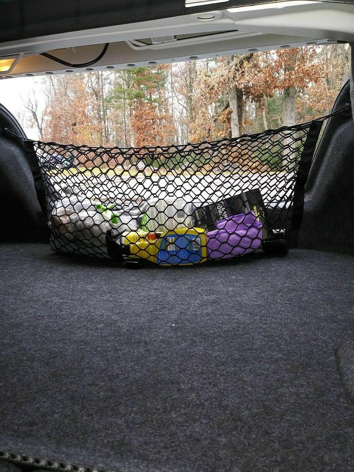 Trunk Organizer Cargo Net for Subaru WRX Impreza WRX STI 2015–2022 – Envelope Style Cargo Net for Sedan – Premium Mesh Elastic Car Trunk Organizer–Compatible with WRX Impreza WRX STI