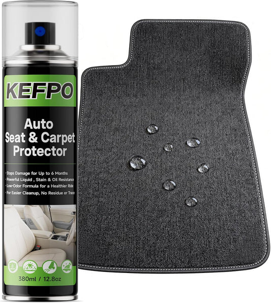 Car Fabric Protector Spray: Waterproof & Stain Repellent for Auto Seat Carpet Upholstery Floor Mats, Interior Shield Protection, 12.8 oz