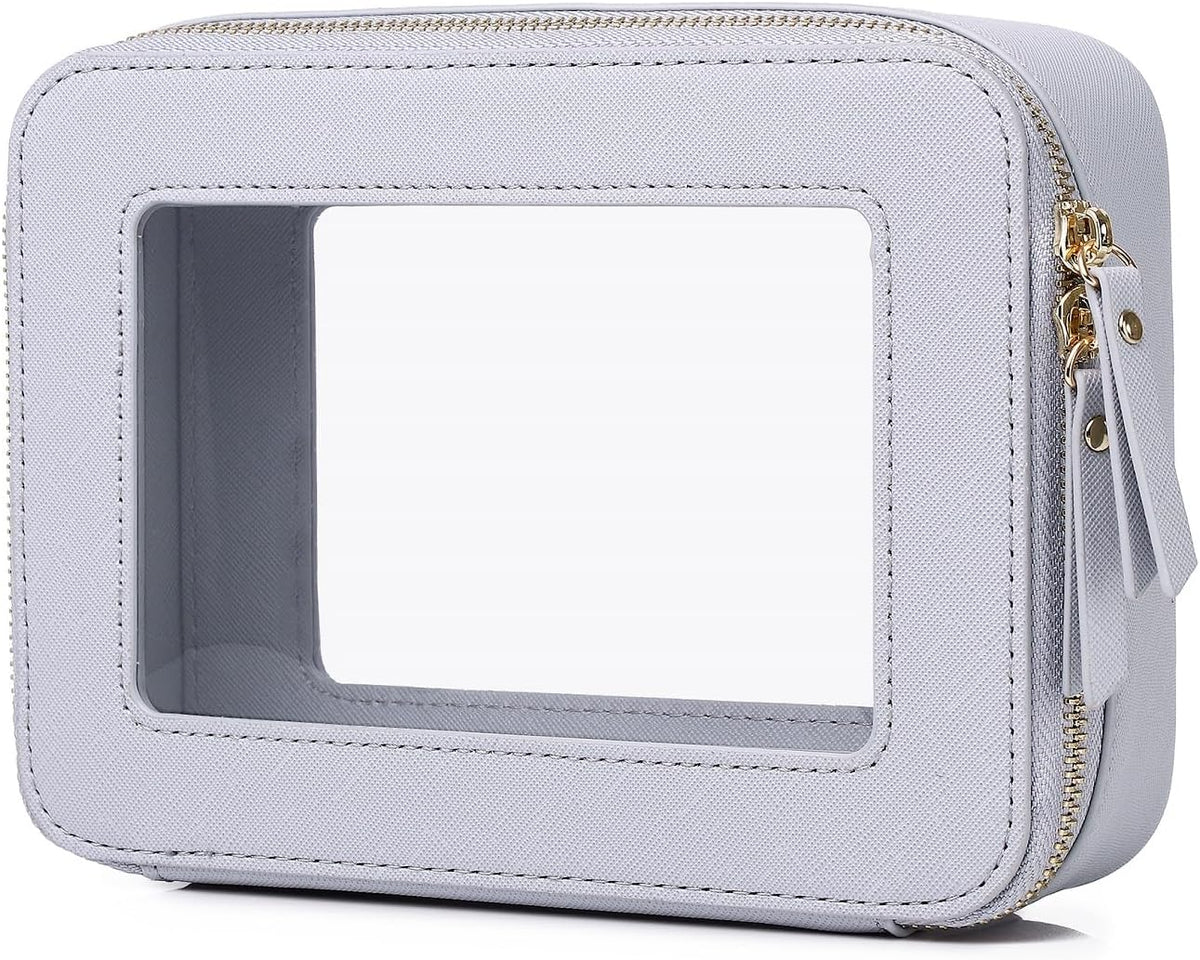 Pinkmik Clear Makeup Bag, (Gray, M)