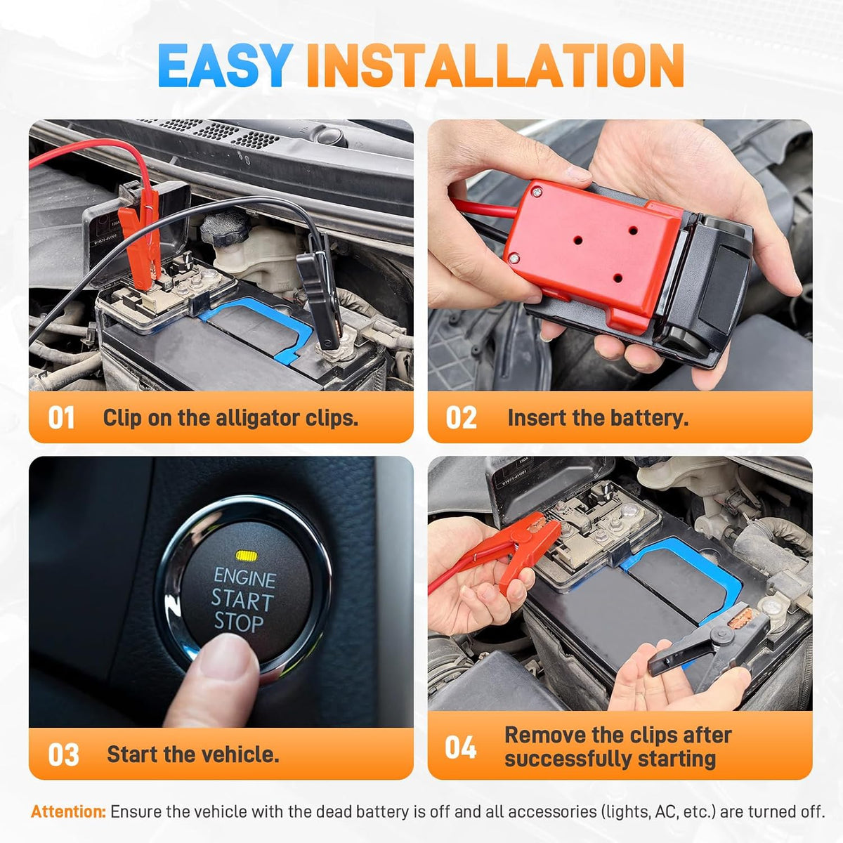 Jumper Cables with Adapter Compatible with Milwaukee M18 Battery