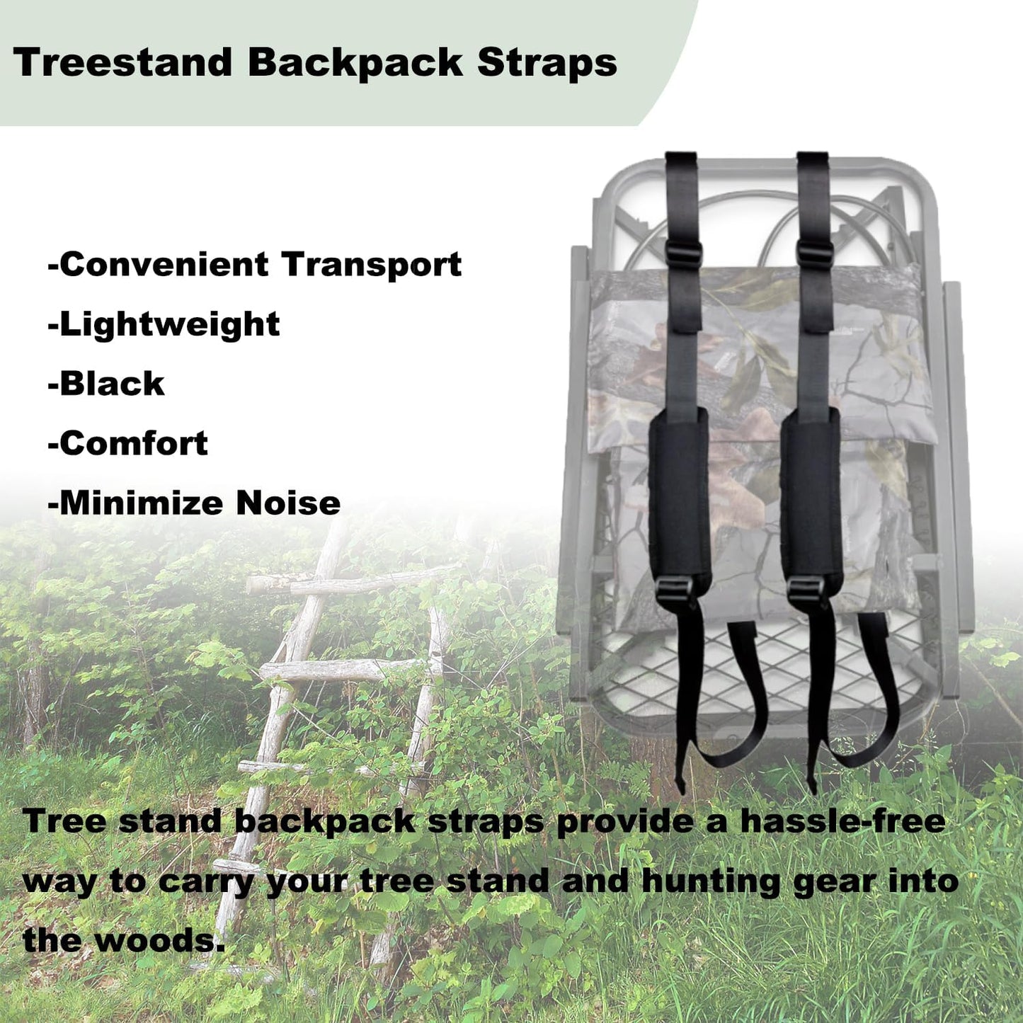Tree Stand Backpack Straps and Utility Straps Deer Hunting Accessories Tree Stand Holding Climbing Transport System Hunting Backpack Treestand Carrying Stabilizer Strap Lightweight 4PCS
