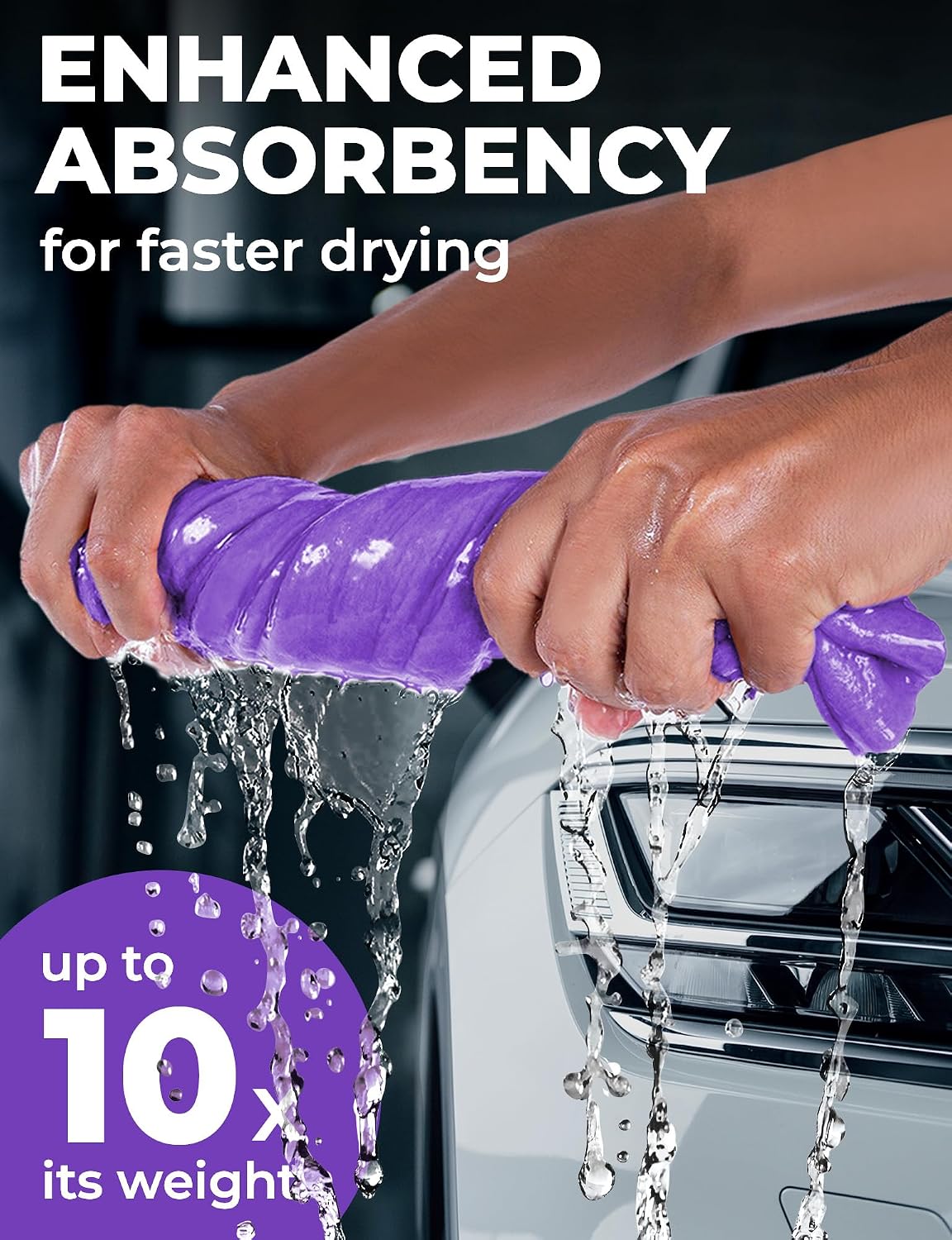 Premium Shammy Cloth for Car Drying – 2pk+1 Free – 26"x17" – Soft Chamois