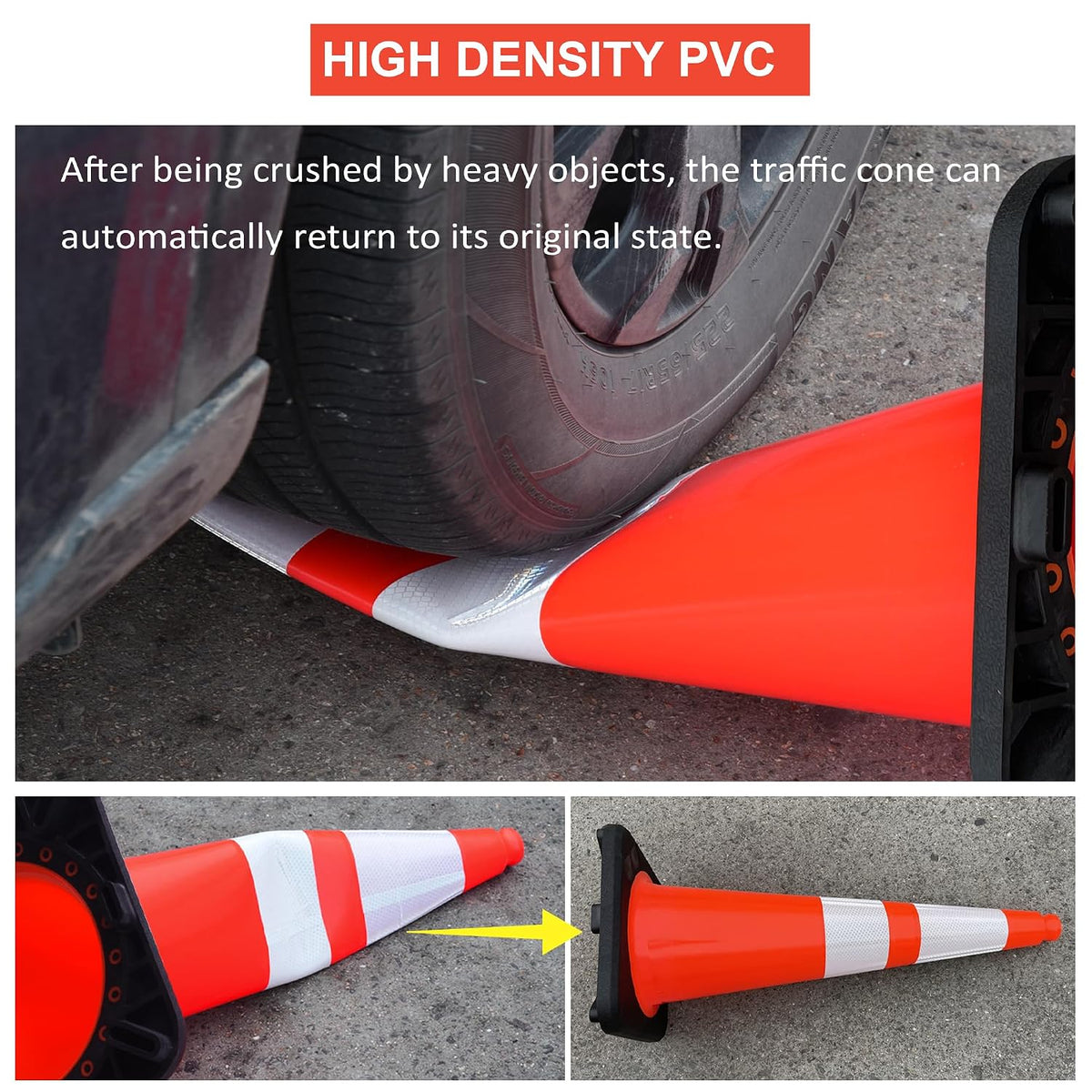 OrangeStar 36" Traffic Cones 6-Pack Orange Safety Cones