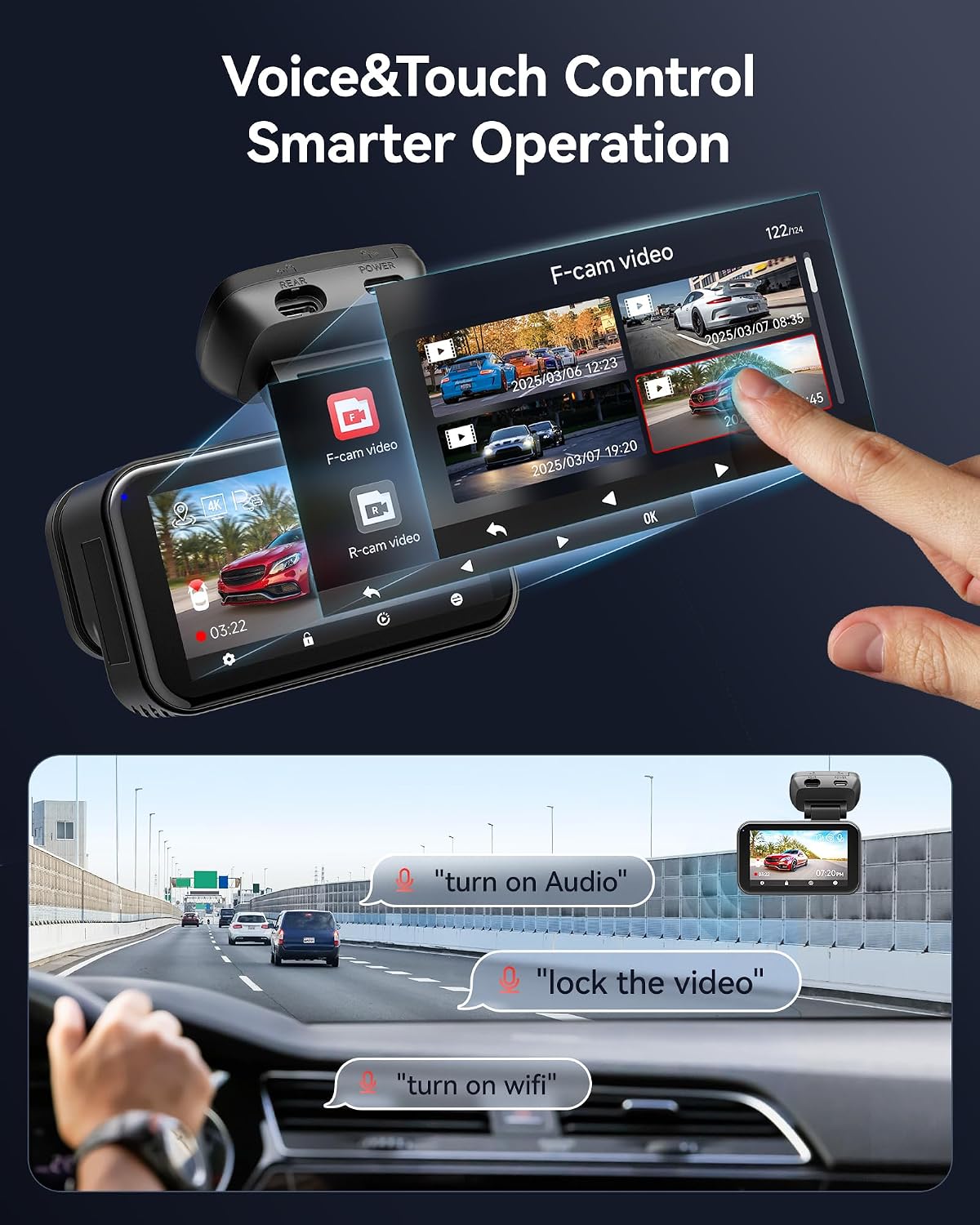 REDTIGER VC70 4K+2.5K Dash Cam, STARVIS 2 IMX678, Dual HDR, 30MB/s WiFi