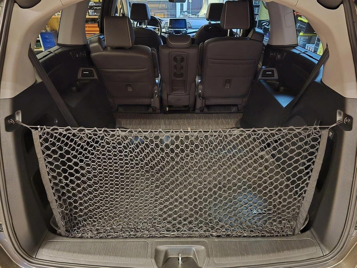 Trunk Organizer Cargo Net for Honda Odyssey 2018–2026 – Envelope Style Cargo Net for Van – Premium Mesh Elastic Car Trunk Organizer Vehicle Carrier Storage – Compatible with Odyssey
