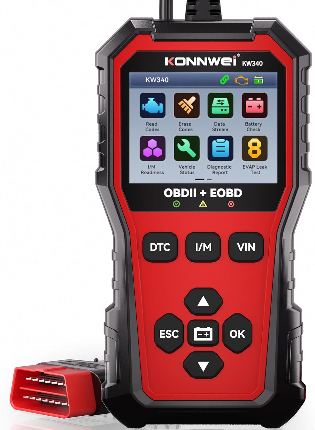 KONNWEI KW340 Upgraded OBD2 Scanner Diagnostic Tool, for Check Engine Light