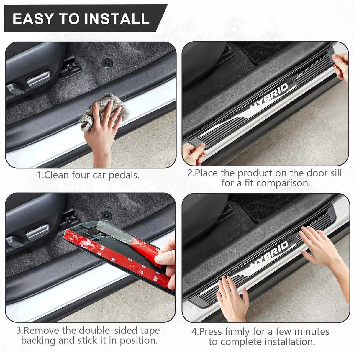 Door Sill Protector for Car Hybrid Trim
