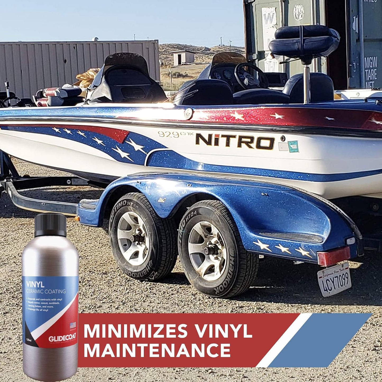 Vinyl Ceramic Coating, Nano Ceramic Coating, Marine Vinyl and Car Vinyl Protectant, 120ml