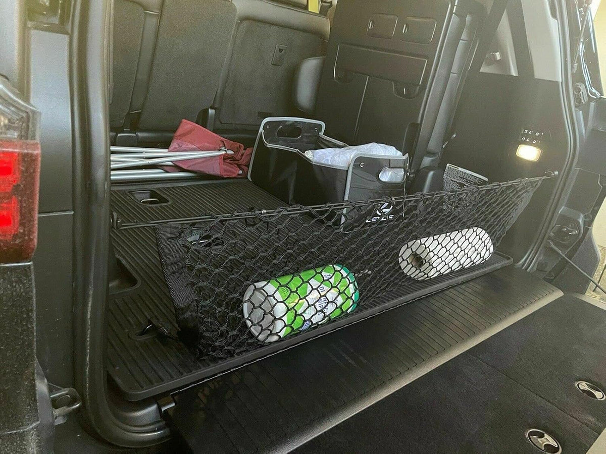 Rear Trunk Organizer Cargo Net for Lexus LX570 2008-2022 - Envelope Style Cargo Net for SUV - Premium Mesh Elastic Car Trunk Organizer Vehicle Carrier Storage – Compatible with LX570