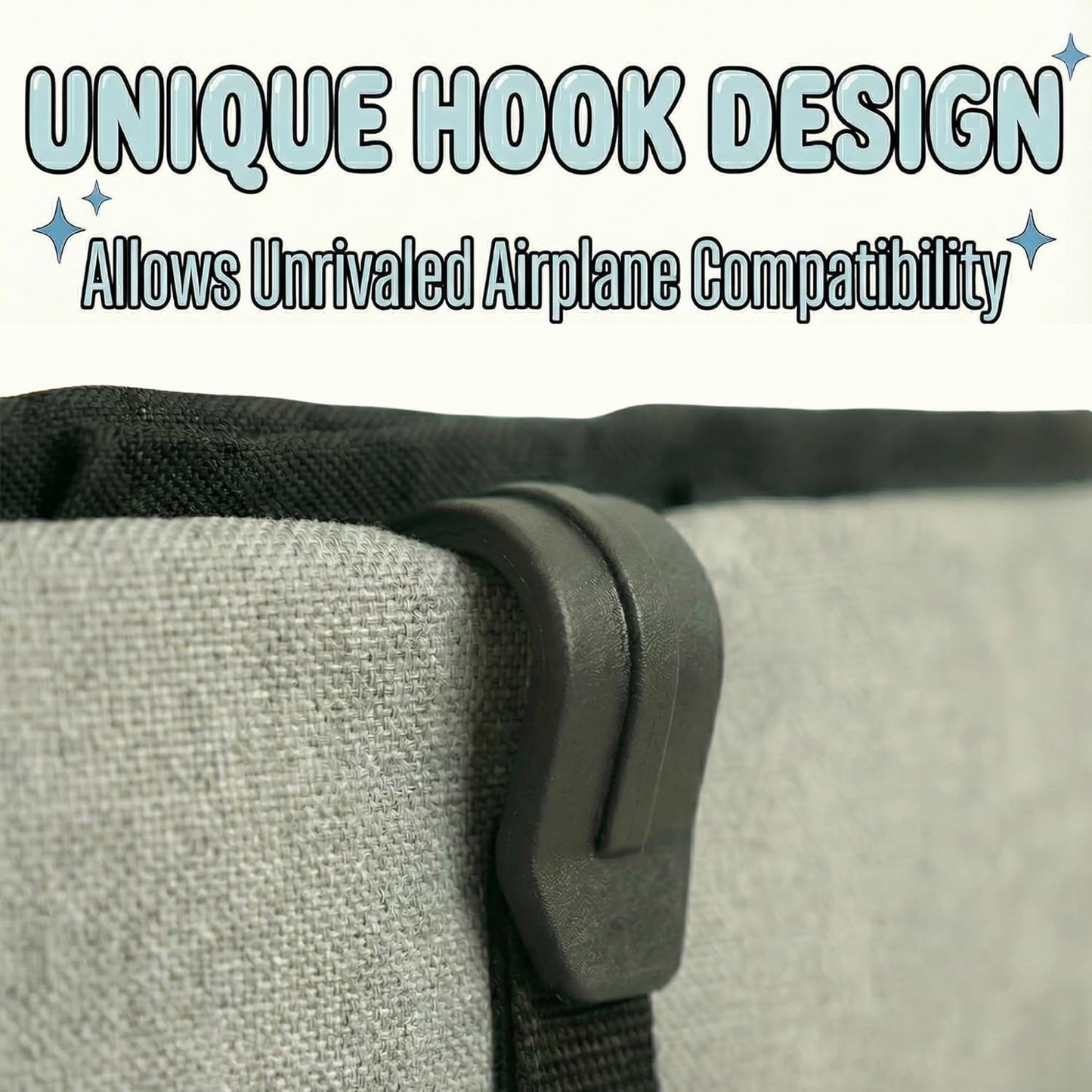 Airplane Seat Organizer to Clip onto Airplane Seat Pocket | Travel Essentials Accessory with Improved Universal Compatibility (15 x 9 Inches)