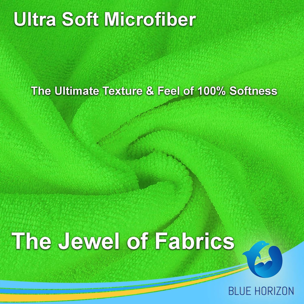 Green Large Microfiber Cleaning Towels,36-Pack Dual-Sided Ultra Soft Plush Washcloth, Professional Grade Premium Microfiber Detailing Cleaning Cloths, Car, Household and Commercial (Green, 16" X 16")