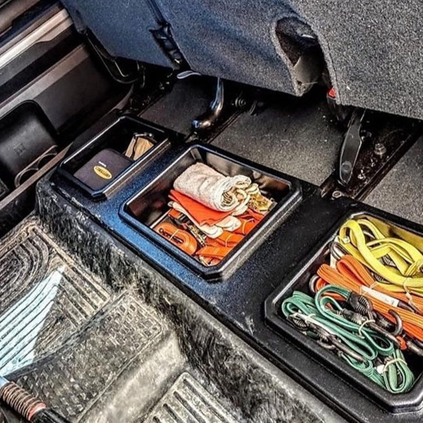 ESP Truck Accessories Plastic Under Seat Storage for 2014-2019 Toyota Tundra CrewMax