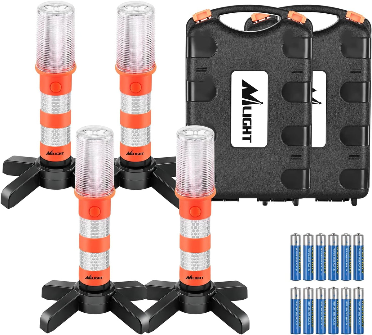 Nilight LED Emergency Roadside Lights for Car, Safety Strobe Lights-2 Pack