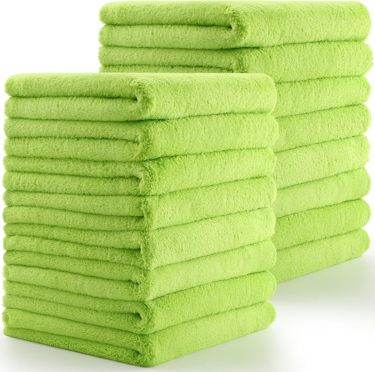Tallew Car Microfiber Towels, Light Green, 16 Pcs