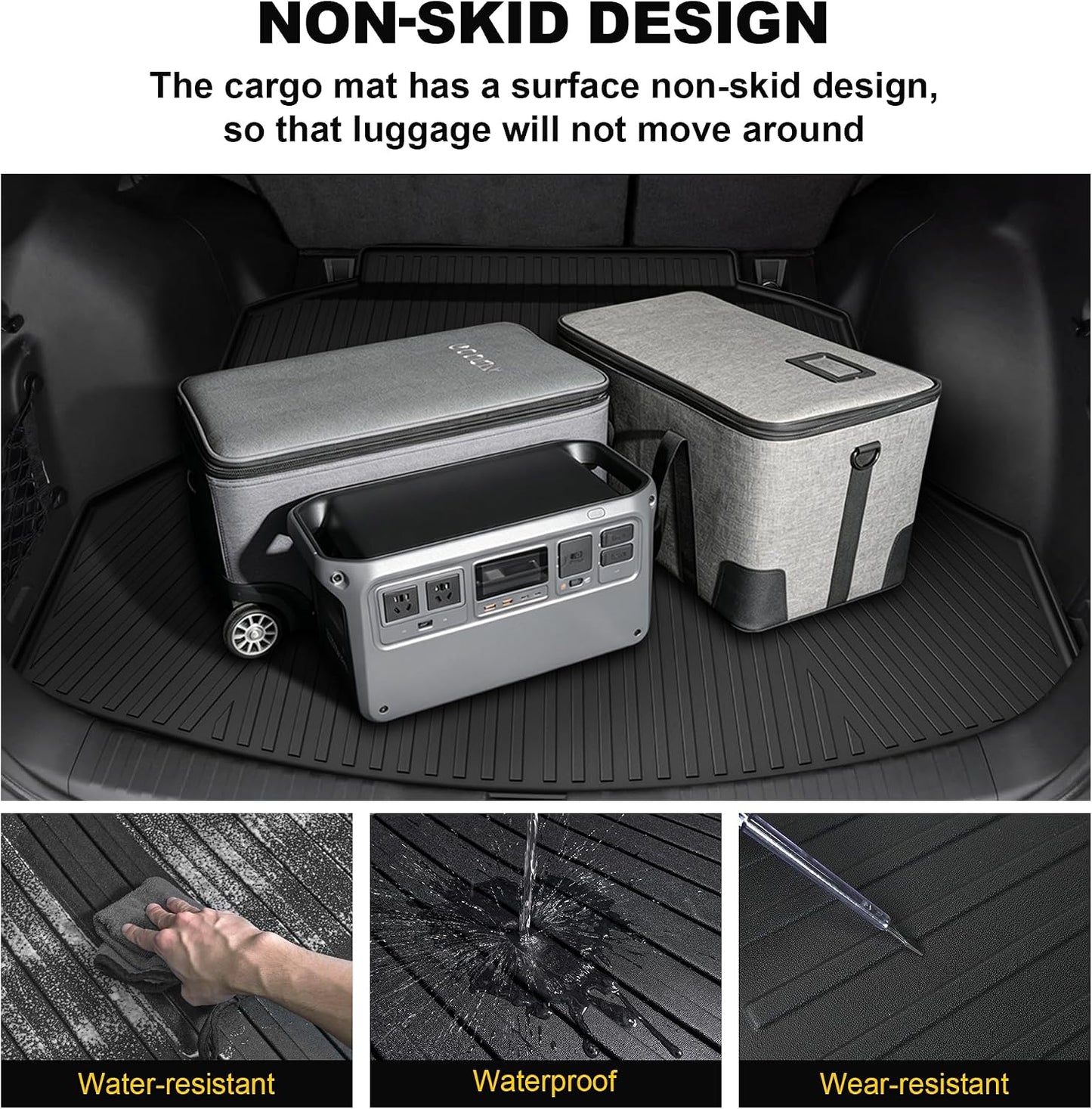 Floor Mats & Cargo Liner Fit for Honda CR-V 2012-2016 LX, SE & EX | All Weather TPE Custom Fit Floor Liner,1st & 2nd Row & Trunk Liner Full Set, Black (Not Fit EX-L & Touring Models)