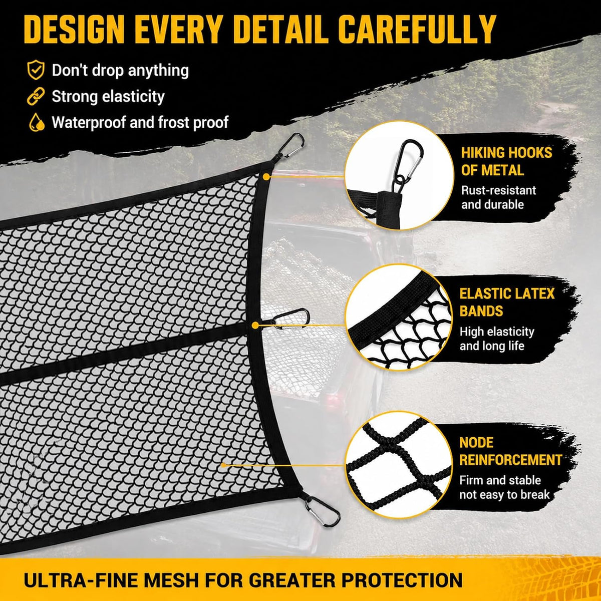 Vitog Highly Elastic Cargo Net(Single Layer) with Cargo Net(Double Layer)