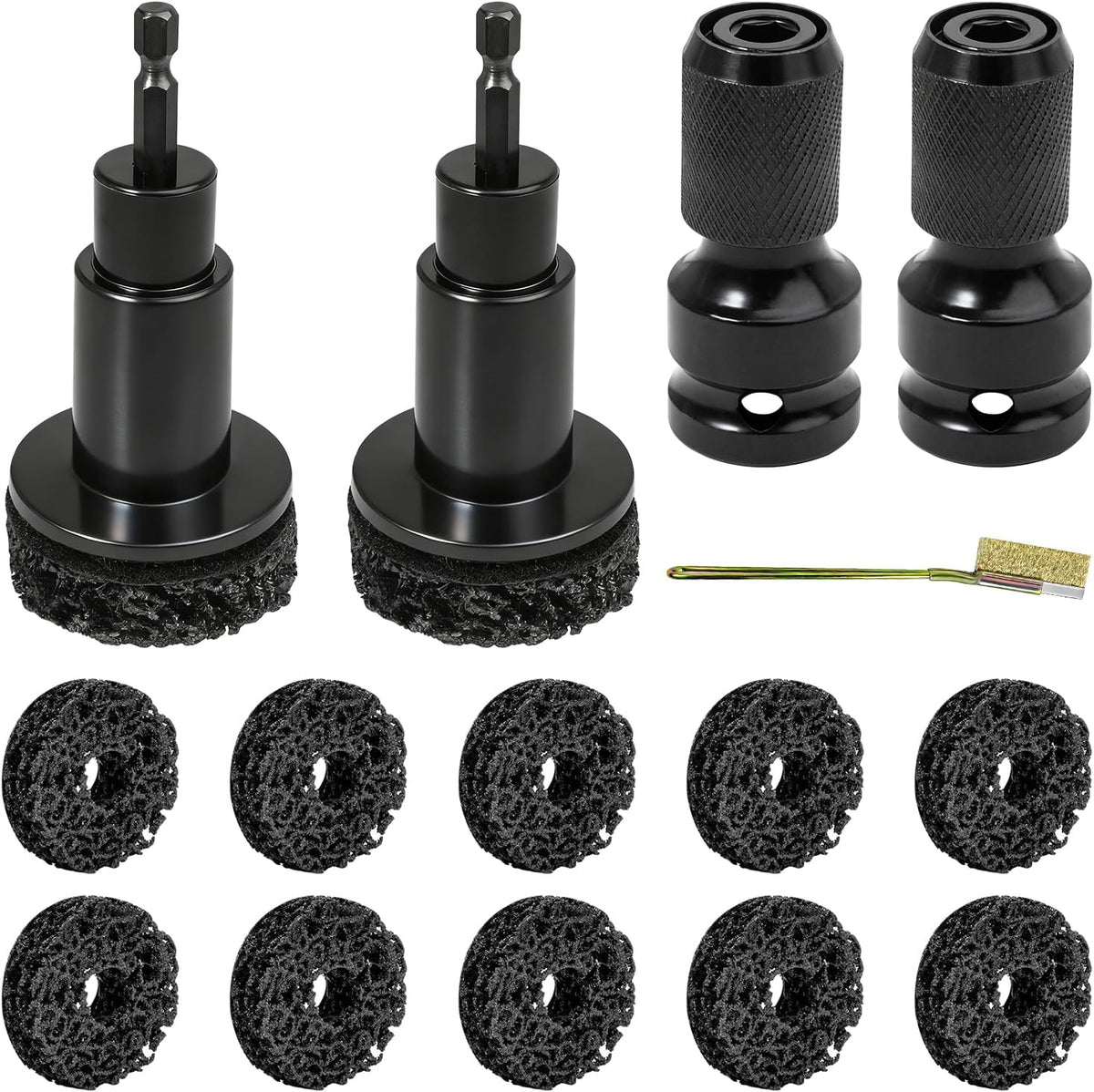 2 Sets Wheel Hub Cleaning Kit Fits 1/2" Impact Driven Wrenches