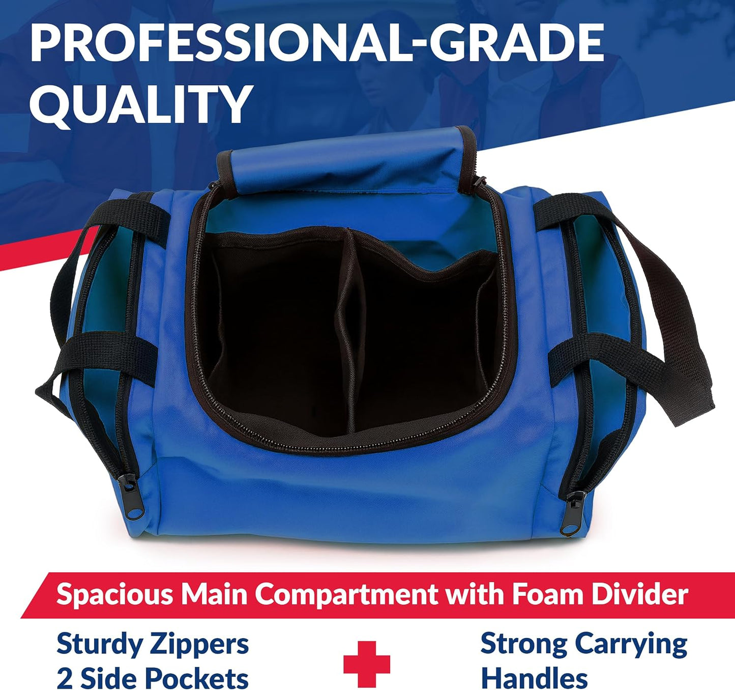 Dixie EMS Dixigear Empty First Responder II Bag 10.5" x 5" x 8" - Blue