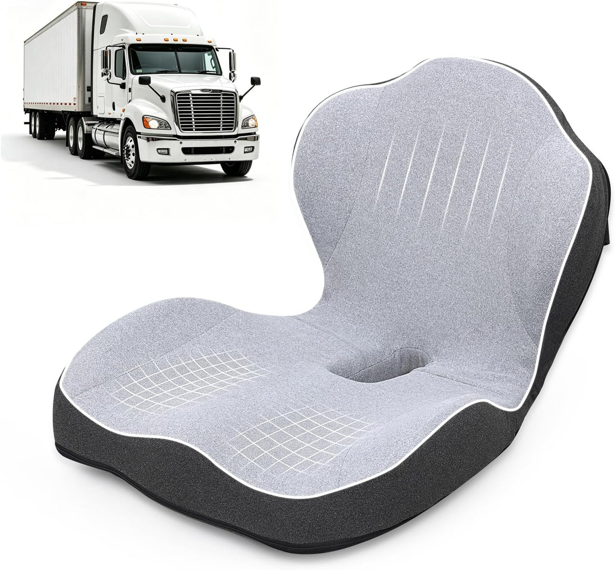 Dual-Layer Memory Foam Car Seat Cushions for Driving, with Lumbar Support
