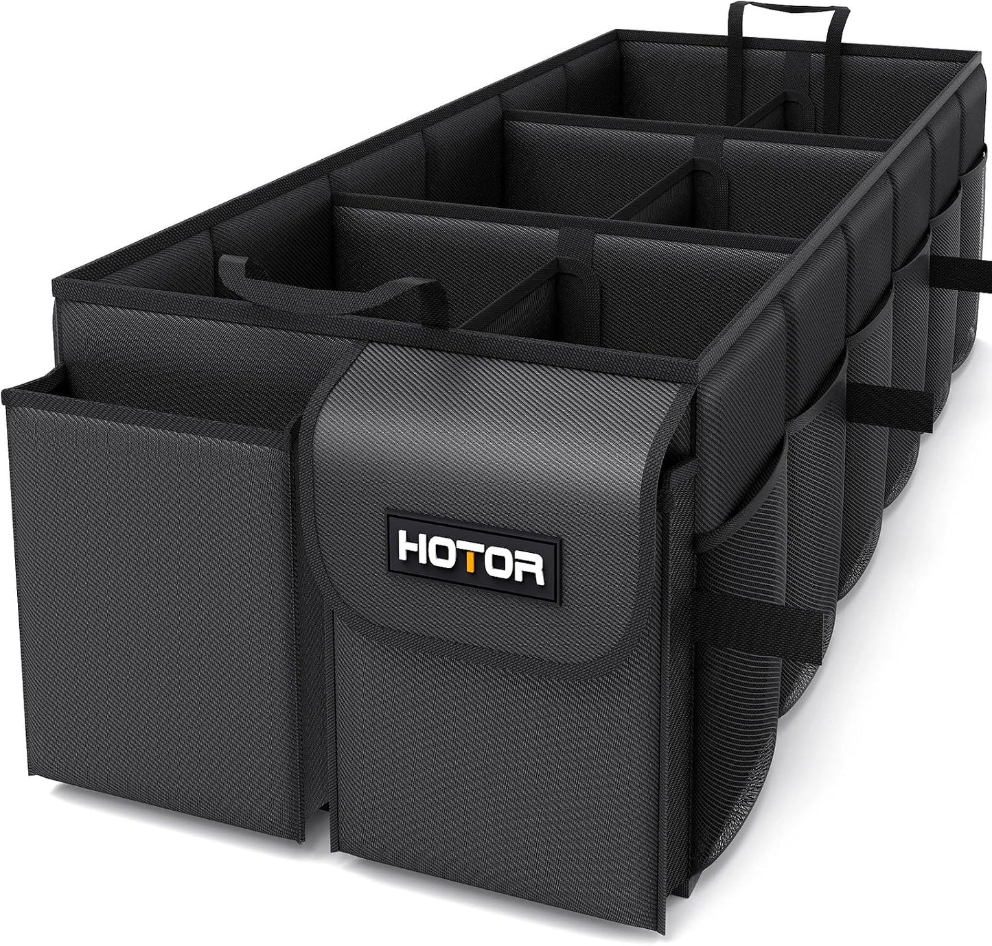 HOTOR Trunk Organizer for Car - Car Organizer, Foldable Trunk organizer for SUVs & Sedans, Sturdy Organization for Car Accessories, Tools, Sundries, Deep Teal, 2 Compartments, 21.3"×12.6"×10.6"