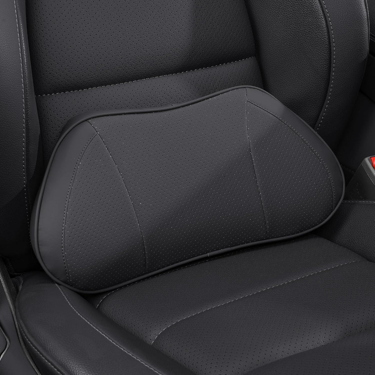 Car Lumbar Support Pillow for Driving Seat, Black, 1 Pack