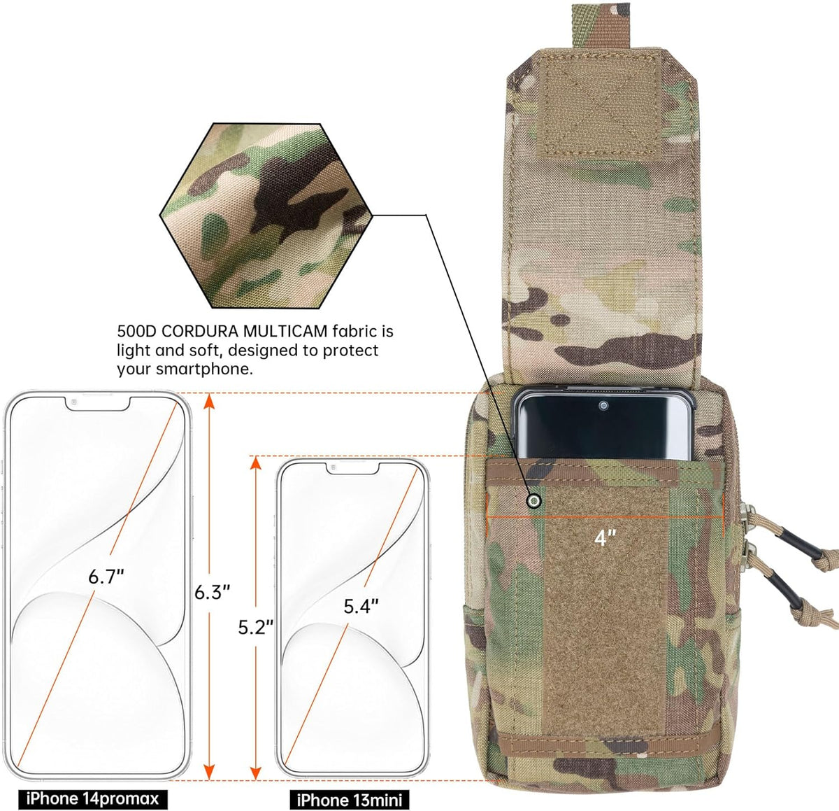 EXCELLENT ELITE SPANKER Tactical EDC Pouch Molle Utility Pouch Phone Pouch