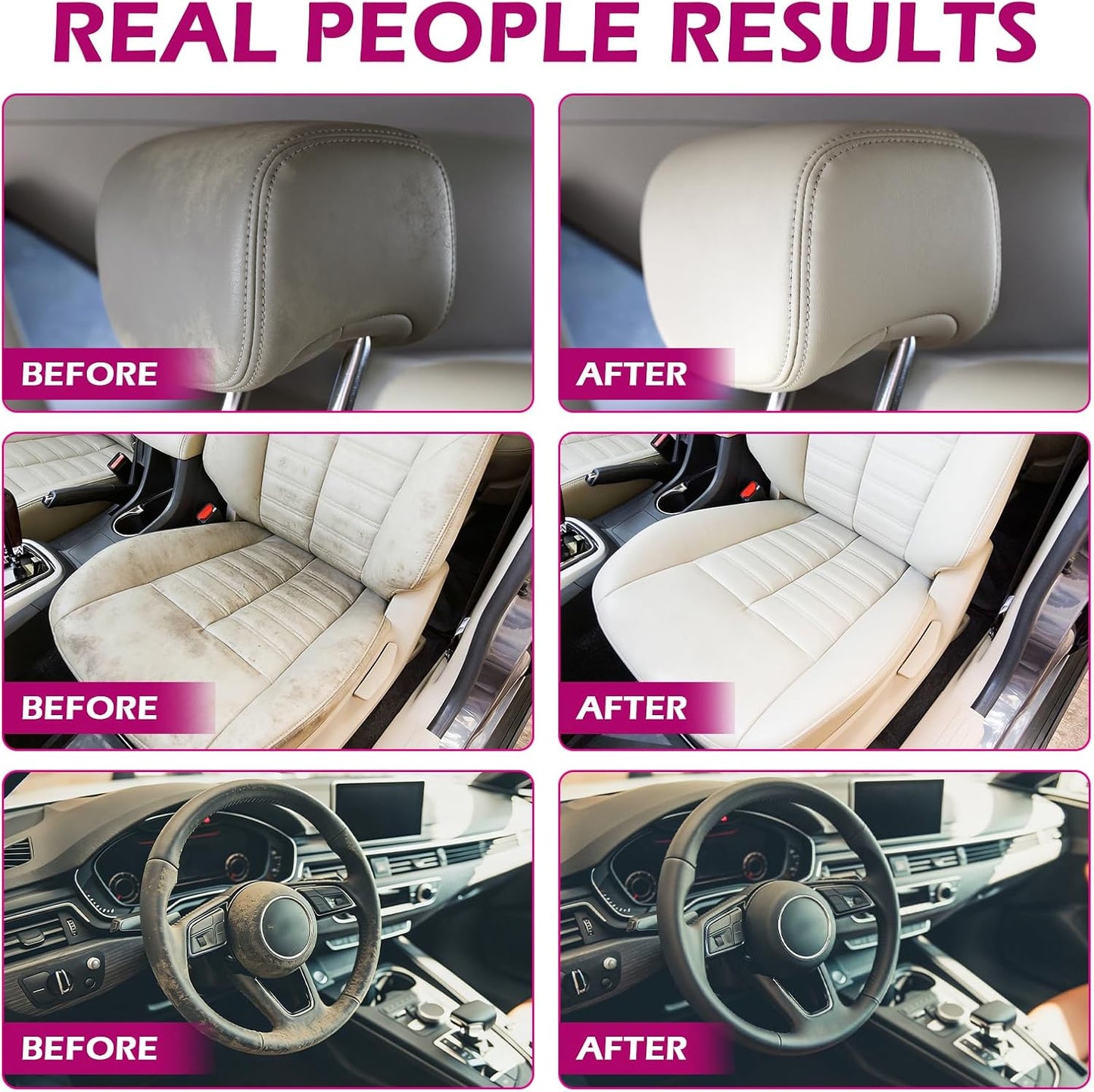 Car Interior Cleaner –Polishing Cleaner-Multi-Surface Auto Detailing for Leather, Glass, Dashboards & More – Dual-Mode Foam & Mist Spray (17oz) with Cleaning Towel