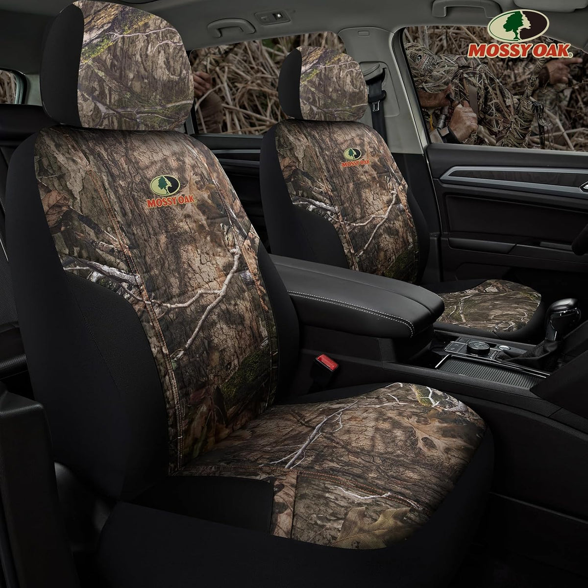 Mossy Oak Camo Seat Covers, Airbag Compatible, Universial Fit, Fit Most Bucket Seats - Made with Premium Rip-Stop Oxford Fabric - Official Licensed Product