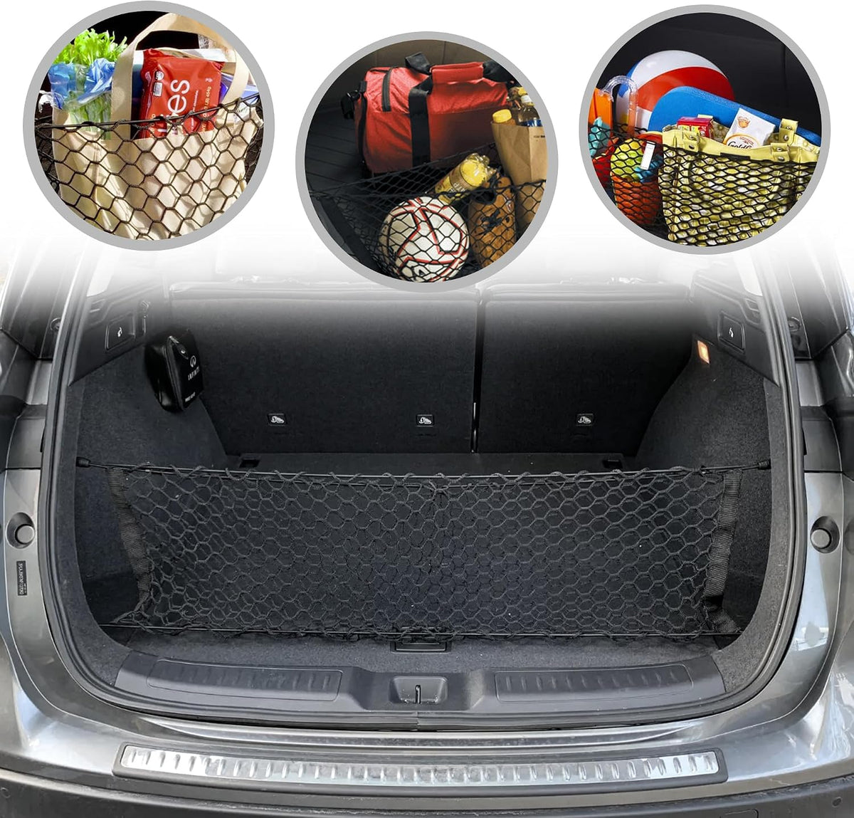 Envelope Style Automotive Elastic Trunk Mesh Cargo Net for Infiniti QX50 2018-2026 - Premium Trunk Organizers and Storage - Luggage Net for Crossover - Best Car Organizer for Infiniti QX55
