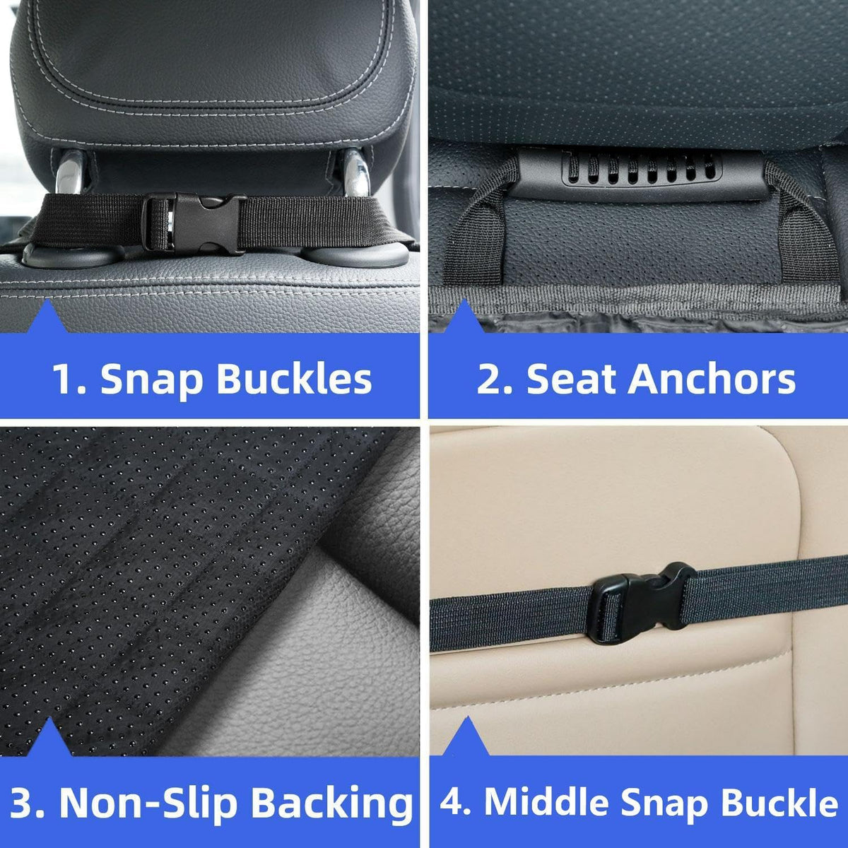 PETICON 2 Pack Pet Car Seat Cover for Front Seat, Captain Chair Seat Cover