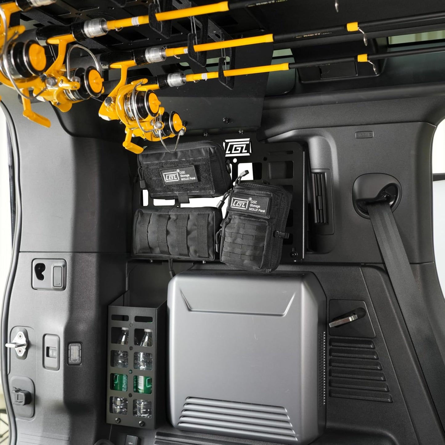 HIGH FLYING for Land Rover Defender 2022 2023 2024 2025 Car Rear Window Modular Storage Side Panels System&Trunk Shelf Organizer Luggage Carrier Aluminum Alloy (Side+Roof Panel)