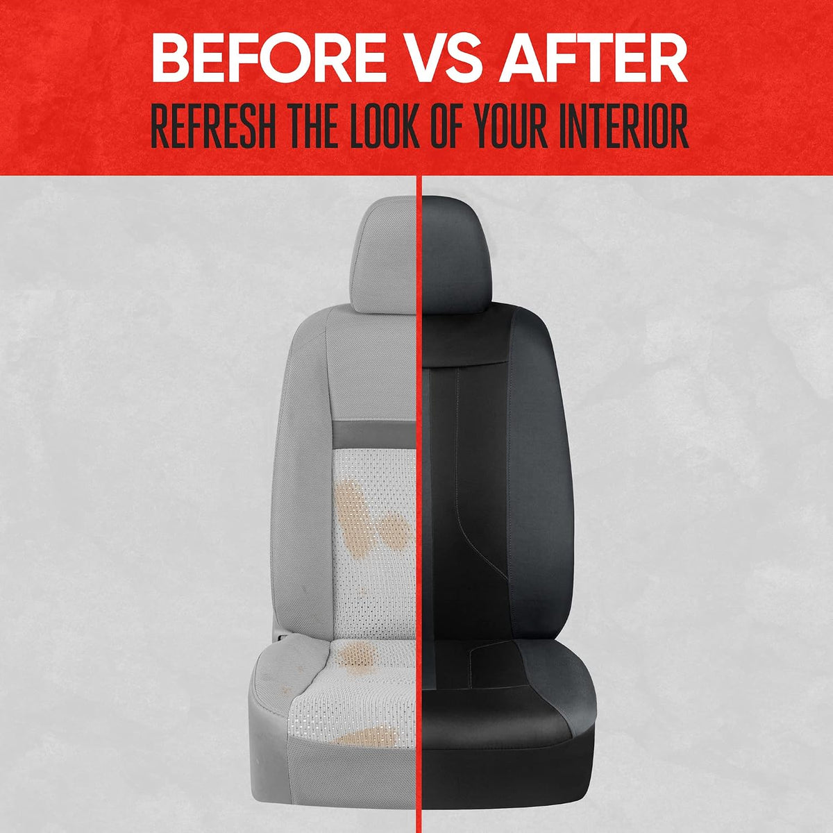 Motor Trend Gray Cloth Car Seat Covers for Front Seats – Premium Automotive Bucket Seat Covers, Made for Vehicles with Removable Headrests, Interior Covers for Car Truck Van SUV Seat Protector