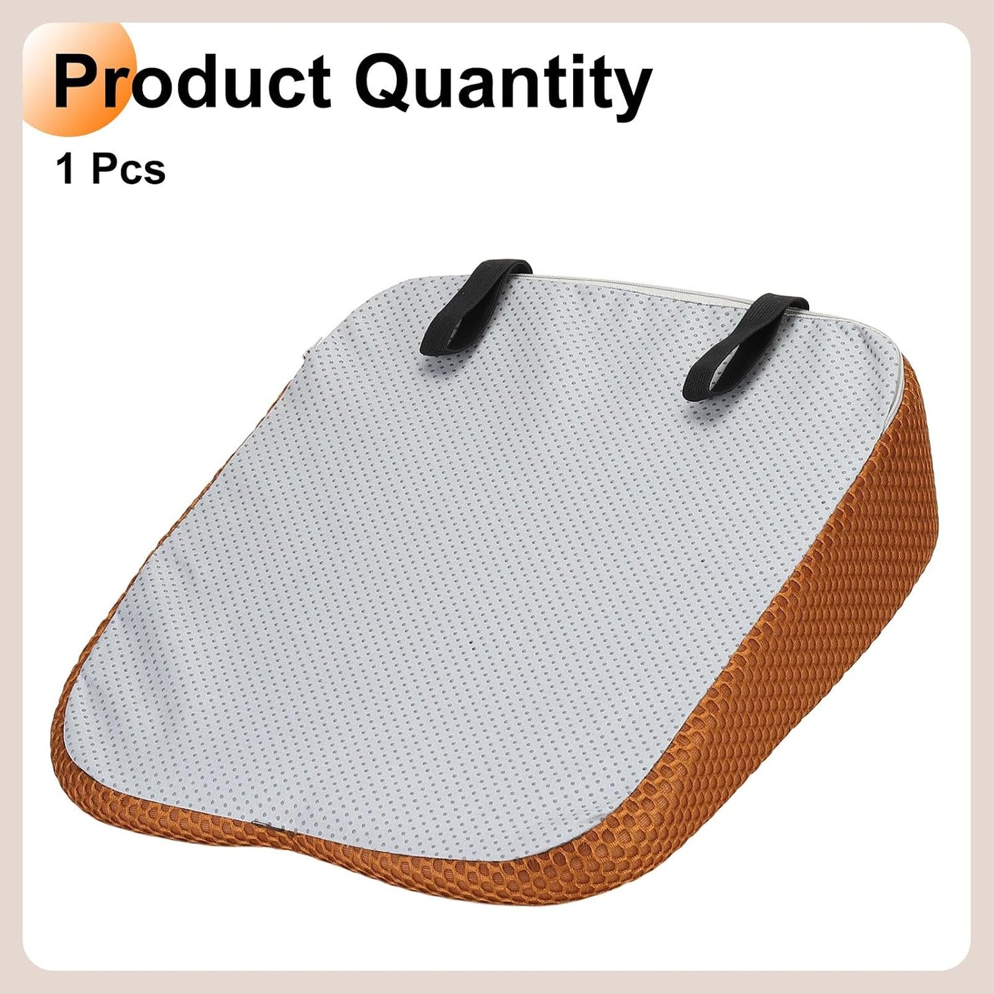 HARFINGTON Seat Cushion 4.72" Thick Comfort Memory Foam Office Chair Cushion with Non Slip Bottom for Car Seat Driver, Orange