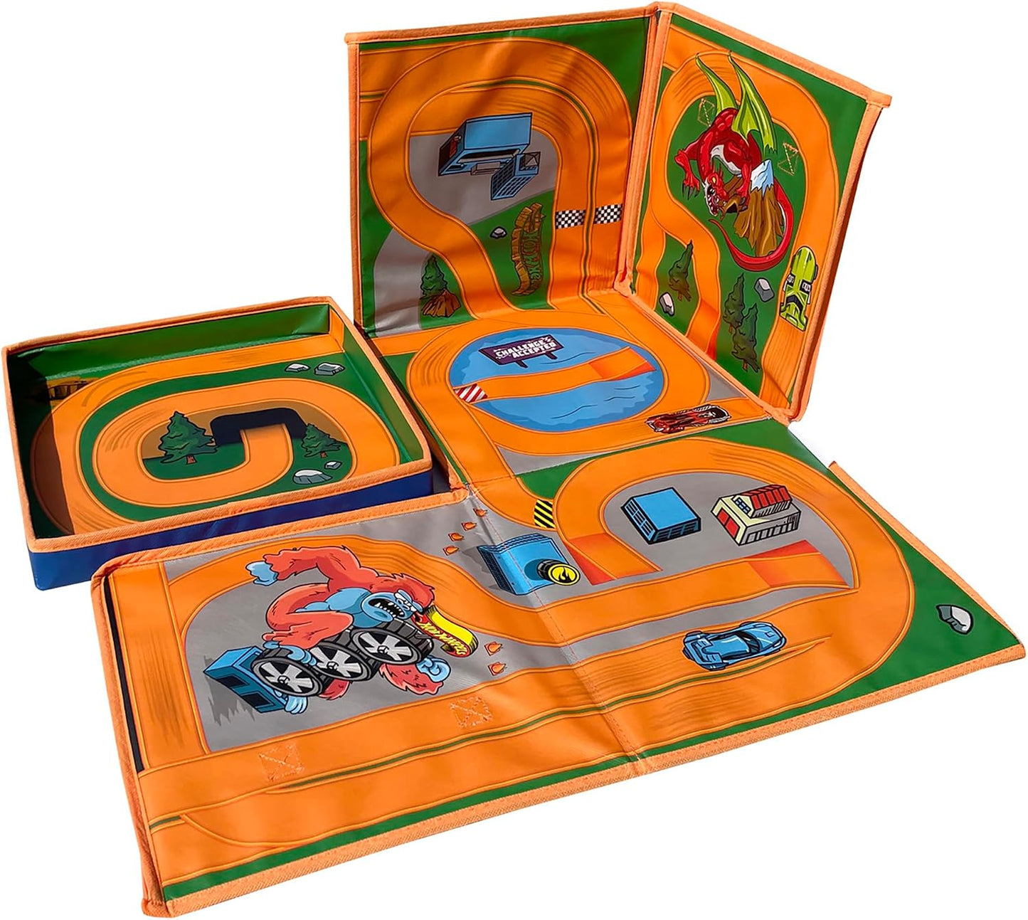 Tara Toy ZipBin 300 Car Storage Cube & Playmat - Holds 300 Cars, Durable Toy Organizer for Kids Age 3+, Playmat and Storage Solution