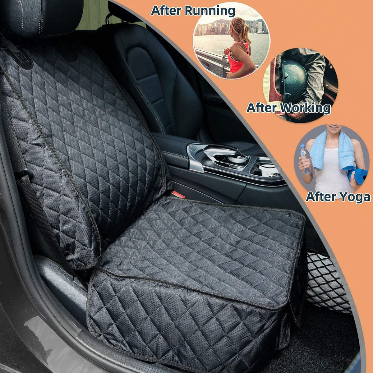 PETICON Waterproof Front Seat Car Cover, Full Protection Dog Car Seat Cover