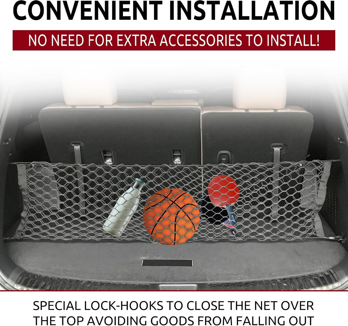 Envelope Style Automotive Elastic Trunk Mesh Cargo Net for KIA Telluride 2020-2024 - Premium Trunk Organizers and Storage - Luggage Net for SUV - Best Car Organizer for KIA Telluride