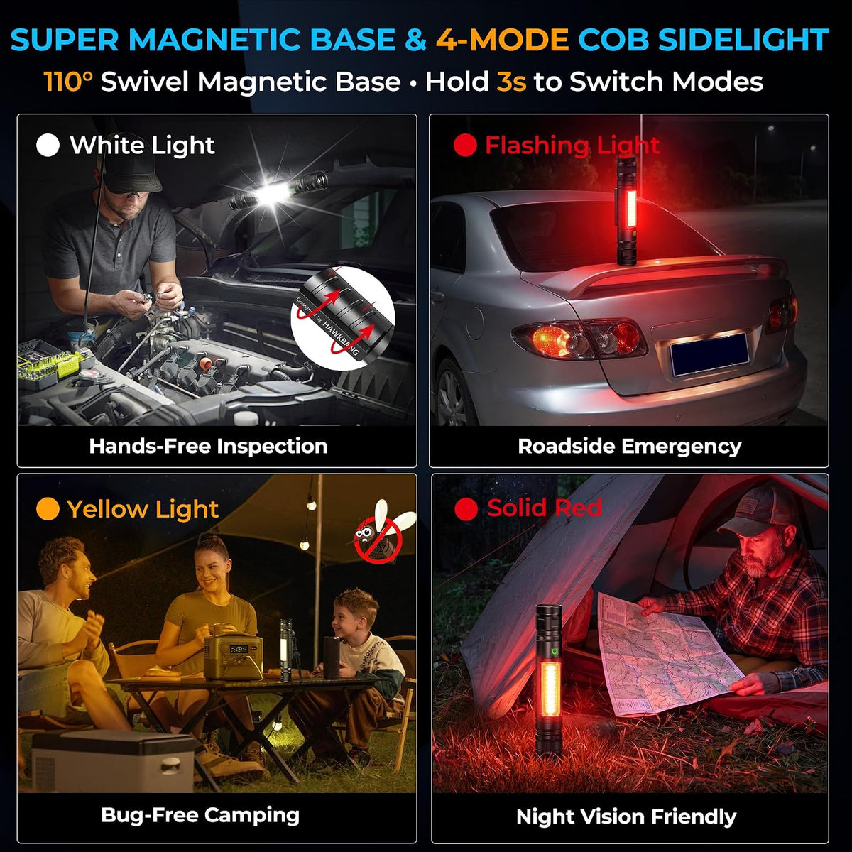 Car Emergency Safety Flashlight kit Window Breaker Seatbelt Cutter
