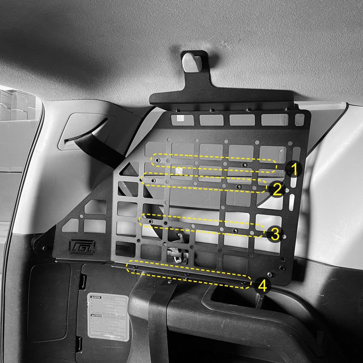 HIGH FLYING for Toyota 4Runner 2010-2024 Car Accessories Modular Storage Molle Panel Shelf System Luggage Carrier Trunk Organizer Aluminum